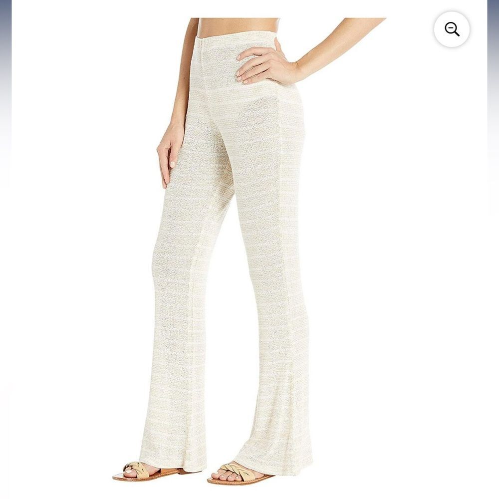 L*Space Women's Carmen Pants in Hacci Hacci Large Tan Neutral Swim Cover Up